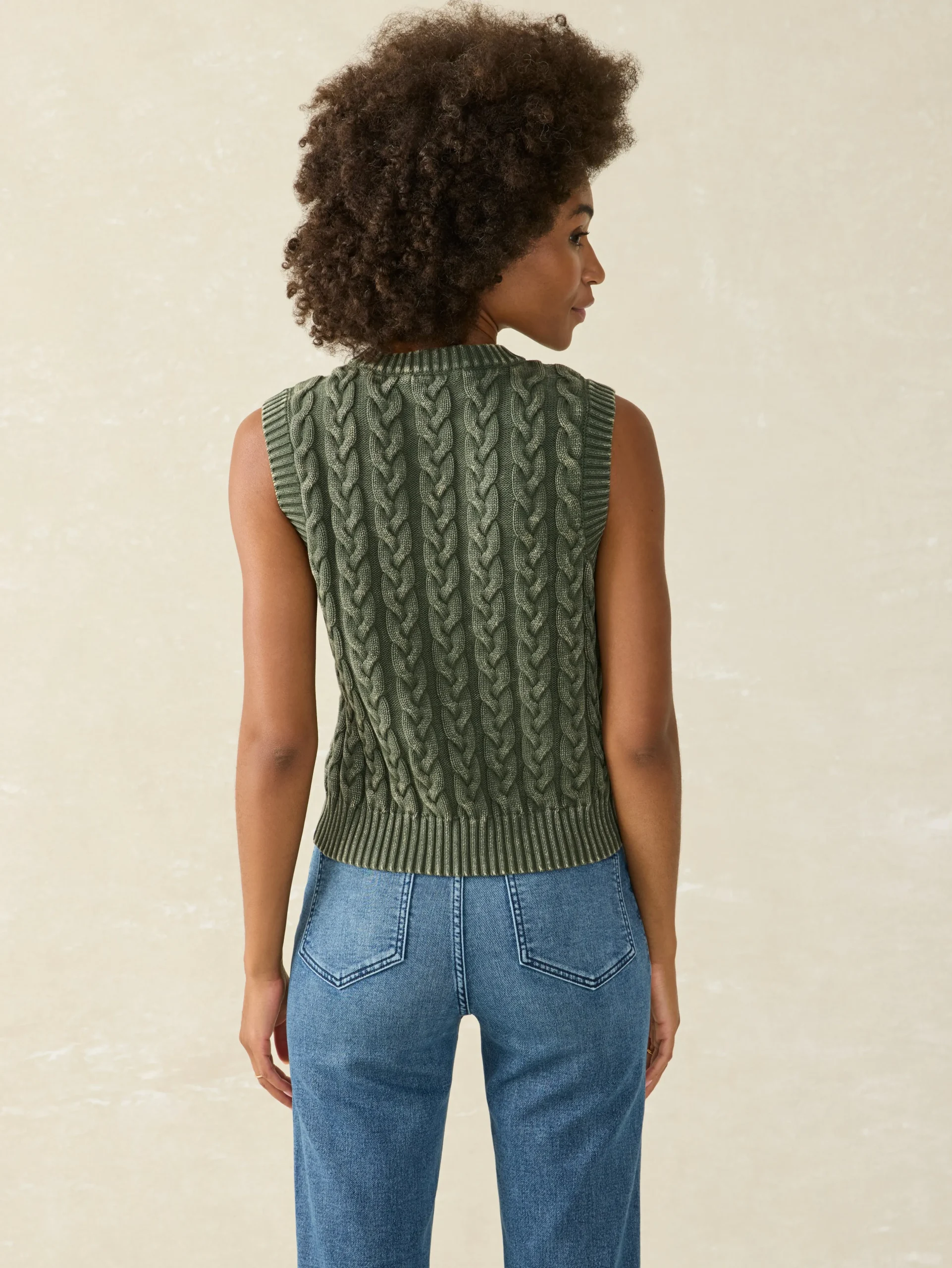 Hot Sunwashed Sweater Vest - Women Sweaters