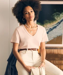 Discount Sunwashed V-Neck Tee - Women T-Shirts