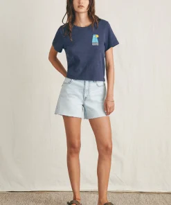 Fashion Surfrider Sunwashed Cropped Tee - Women T-Shirts