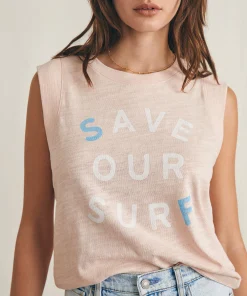 Clearance Surfrider Sunwashed Slub Muscle Tank - Women T-Shirts