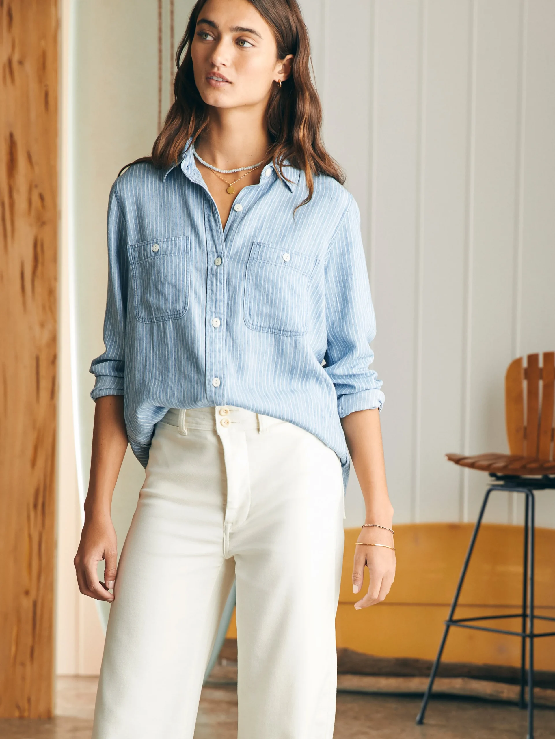 Hot Tried & True Chambray Shirt - Women Shirts & Tops